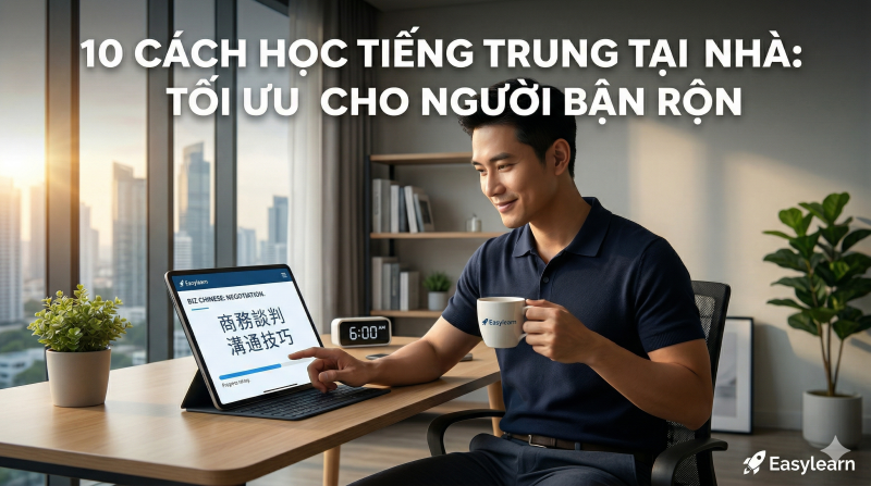 10 cách học tiếng Trung tại nhà hiệu quả cho người đi làm bận rộn