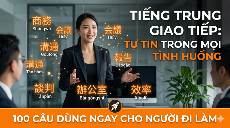 100 câu tiếng Trung giao tiếp hàng ngày cho người đi làm: Dùng được ngay trong công sở Trung – Đài