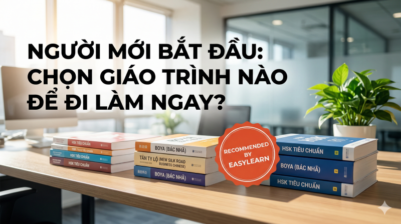 Người mới học tiếng Trung nên chọn giáo trình nào nếu mục tiêu là dùng được trong công việc và tiếng Trung thương mại?