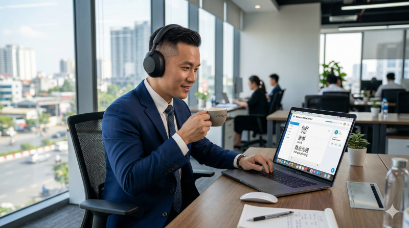 HỌC TIẾNG TRUNG ONLINE CÓ HIỆU QUẢ KHÔNG ĐỐI VỚI NHÂN VIÊN VĂN PHÒNG VÀ CẤP QUẢN LÝ?