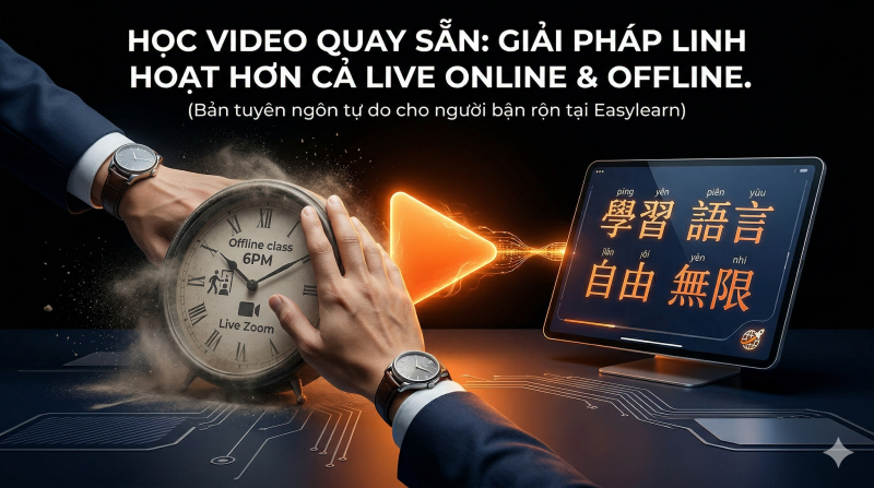 Học qua video quay sẵn: Giải pháp linh hoạt hơn cả học offline và học online truyền thống