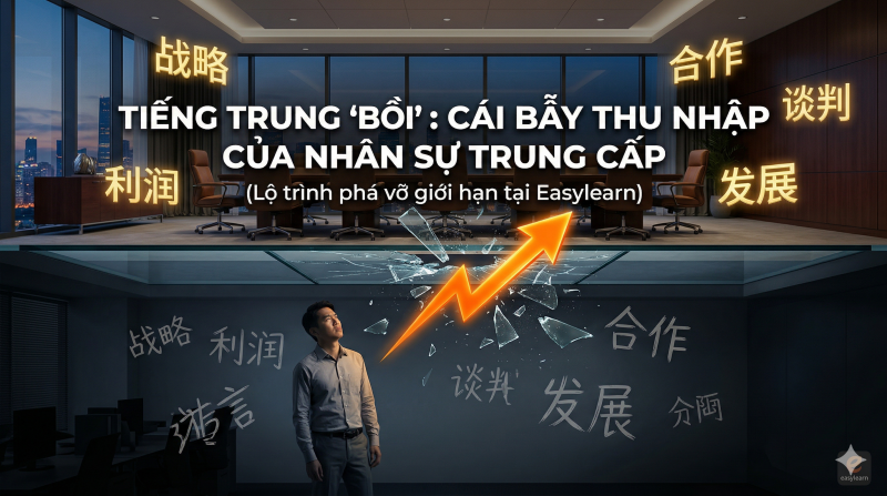 Tiếng Trung Giao tiếp "Bồi" và Cái bẫy thu nhập của Nhân sự Trung cấp